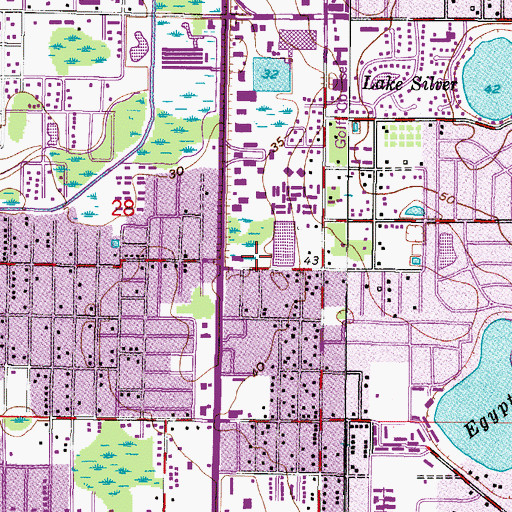 Topographic Map of Pine Terrace, FL