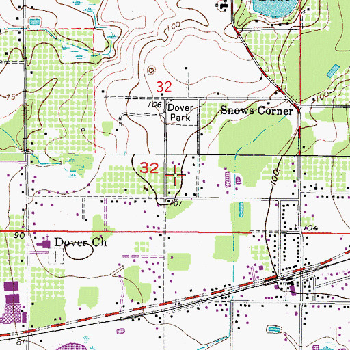 Topographic Map of Pineapple Hill, FL