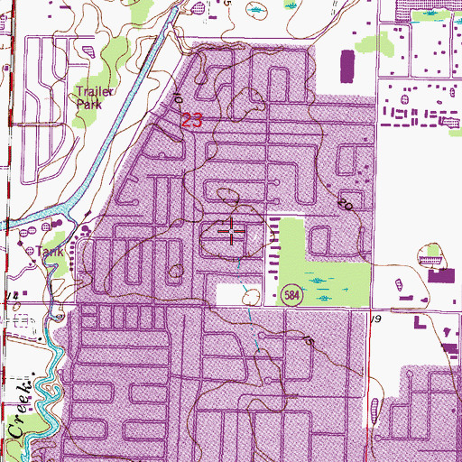 Topographic Map of Pinehurst Villas, FL
