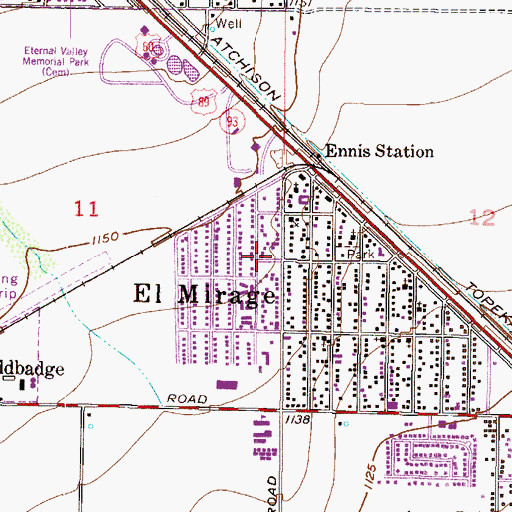 Topographic Map of Dysart (historical), AZ