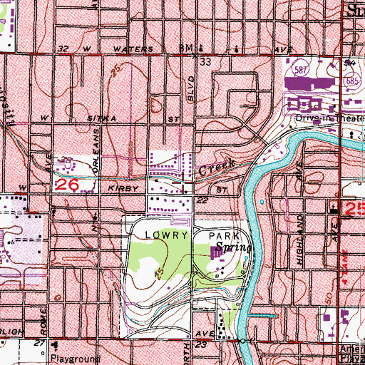 Topographic Map of Plumnelly, FL
