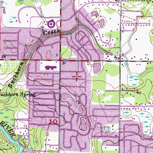 Topographic Map of Ponderosa, FL