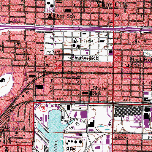 Topographic Map of Pons, FL