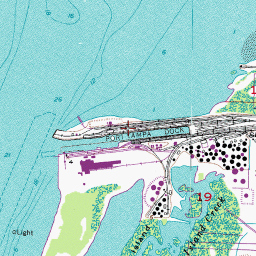 Topographic Map of Port Tampa Point, FL