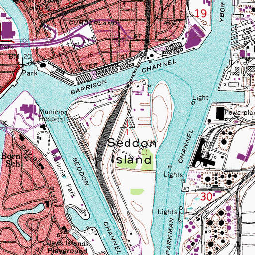 Topographic Map of Post Harbour Island, FL