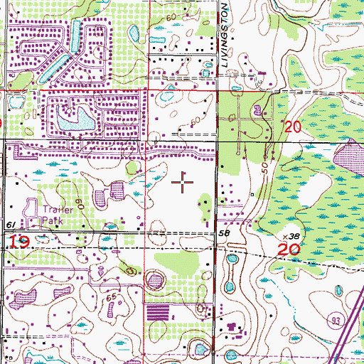 Topographic Map of Prairie View Acres, FL