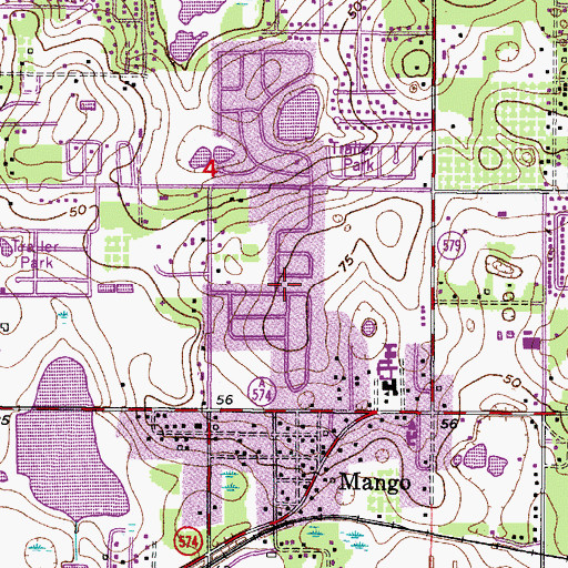 Topographic Map of Presidential Manor, FL