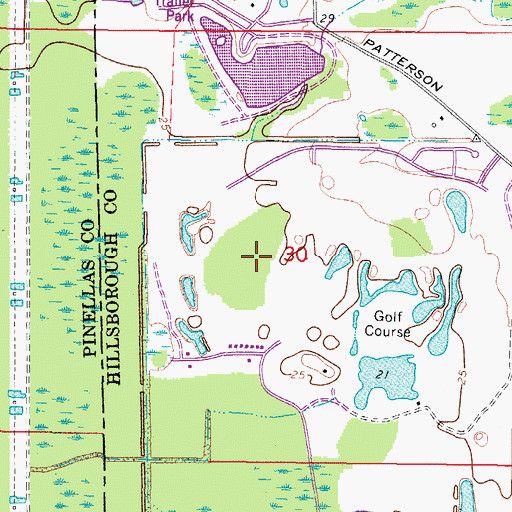 Topographic Map of Prestwick at The Eagles, FL