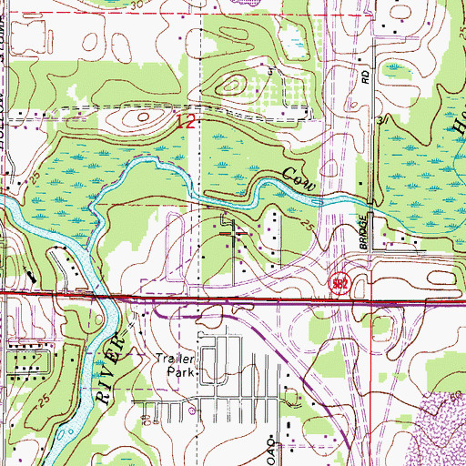 Topographic Map of Primrose Gardens, FL