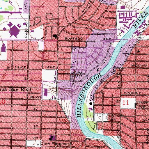 Topographic Map of Princess Park, FL