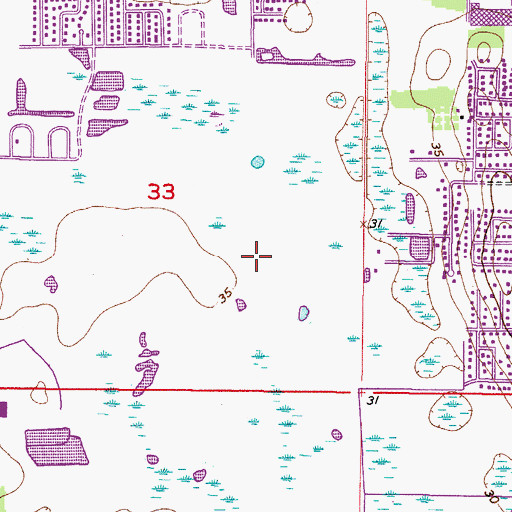 Topographic Map of Providence Lakes, FL