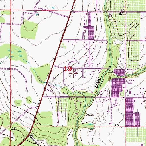 Topographic Map of Puentes, FL