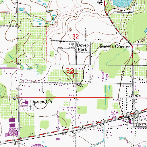 Topographic Map of Puntkins Place, FL