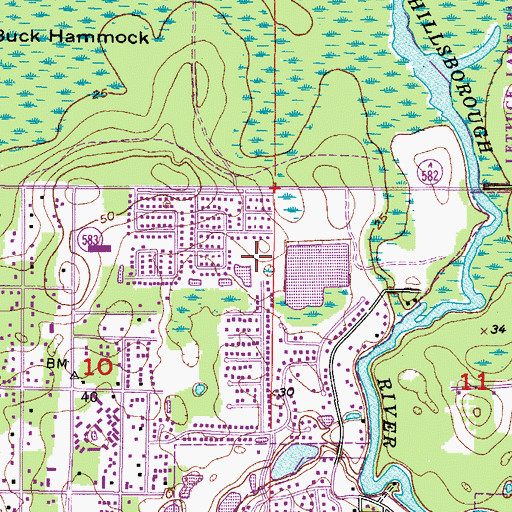 Topographic Map of Raintree Terrace, FL