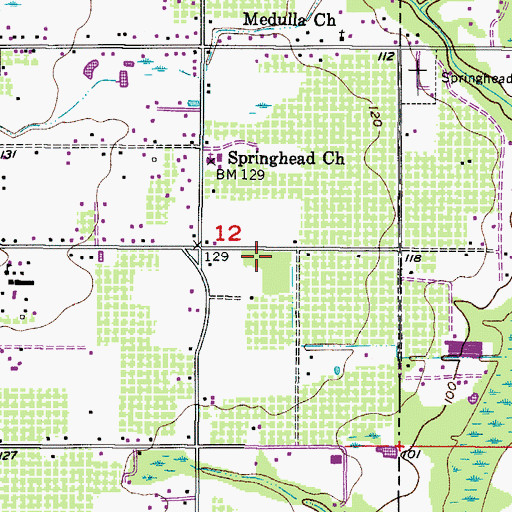 Topographic Map of Ralston Acres, FL