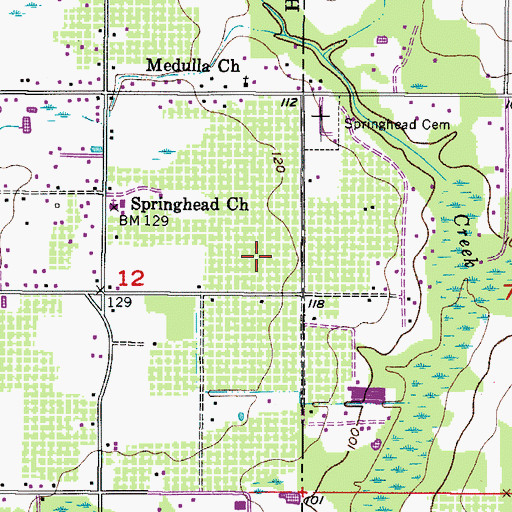 Topographic Map of Ralston Country Estates, FL