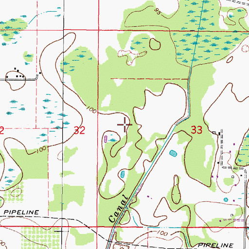 Topographic Map of Ramblin Oaks, FL