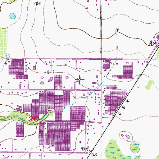 Topographic Map of Ramirez Estates, FL