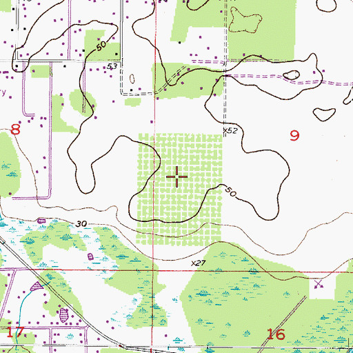 Topographic Map of Ranch Road Groves, FL