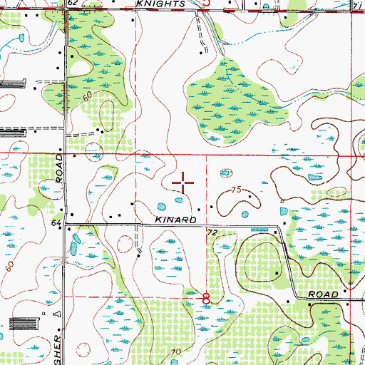 Topographic Map of Ranchero Acres, FL