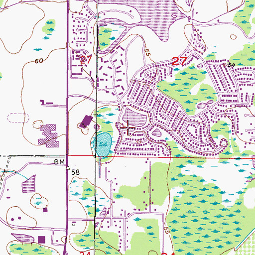 Topographic Map of Ranchester, FL