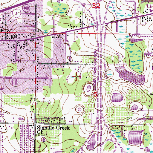 Topographic Map of Raven Oaks, FL