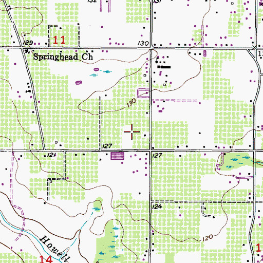 Topographic Map of Raye Ann, FL