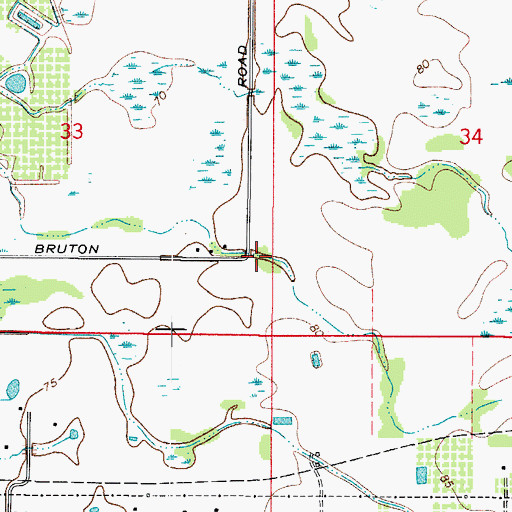 Topographic Map of Reeves Estate, FL