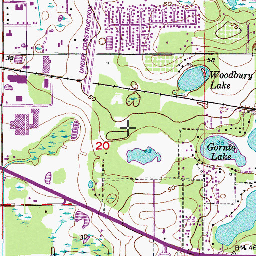 Topographic Map of Regency Park North, FL