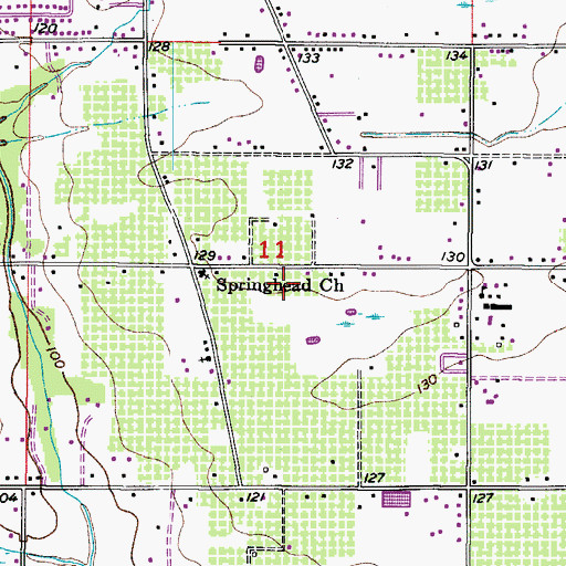 Topographic Map of Register Country Acres, FL