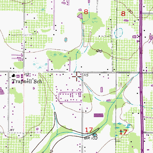 Topographic Map of Register Place, FL