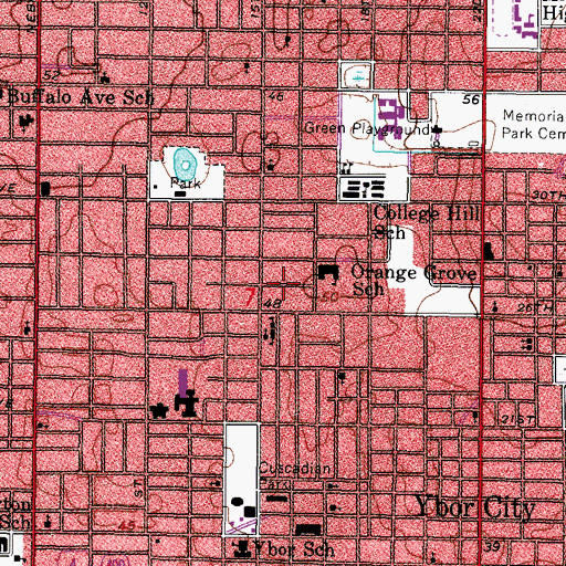Topographic Map of Reina Victoria, FL