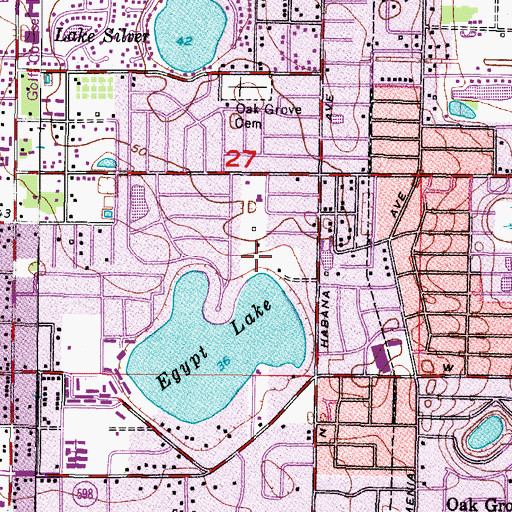 Topographic Map of Reserve at Egypt Lake, FL