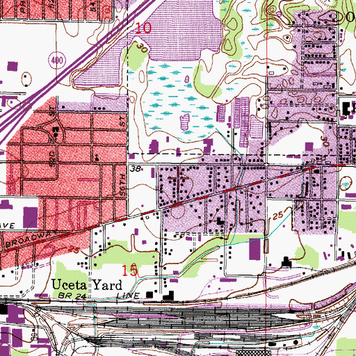 Topographic Map of Rhoda Lee, FL