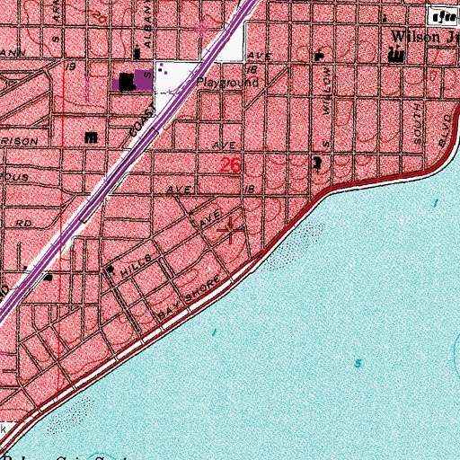 Topographic Map of Richardson Place, FL