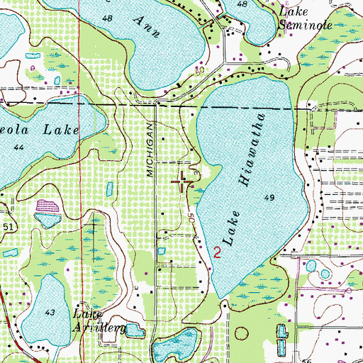 Topographic Map of Ridgeland, FL