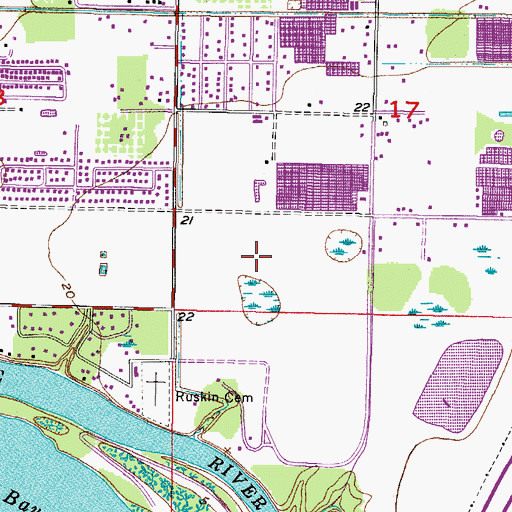 Topographic Map of River Bend, FL