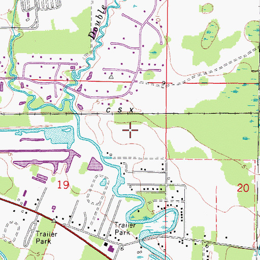 Topographic Map of River Chase, FL