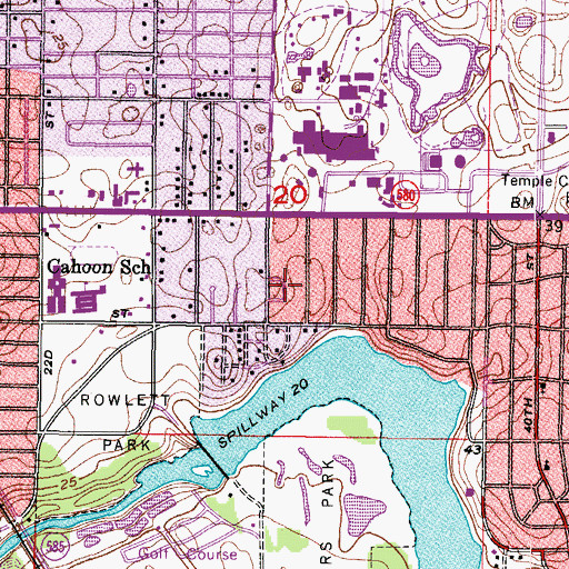 Topographic Map of River Forest Estates, FL