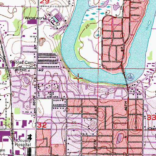 Topographic Map of River Grove Estates, FL