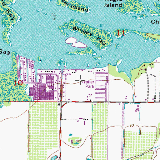 Topographic Map of River Shore Farms, FL