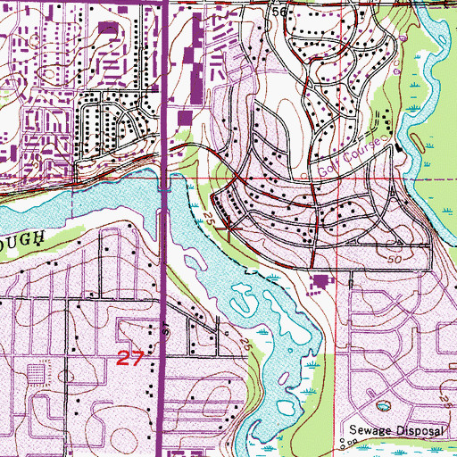 Topographic Map of River Terrace Estates, FL