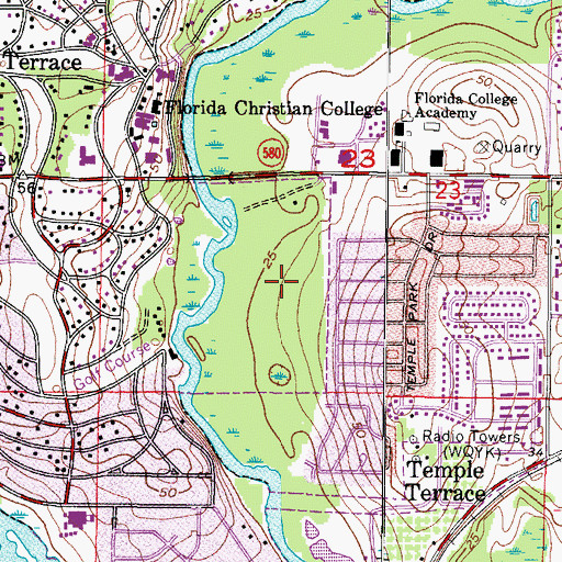 Topographic Map of Riverchase Community, FL