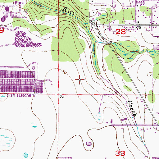 Topographic Map of Rivercrest, FL