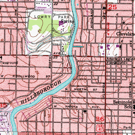 Topographic Map of Riverside West, FL