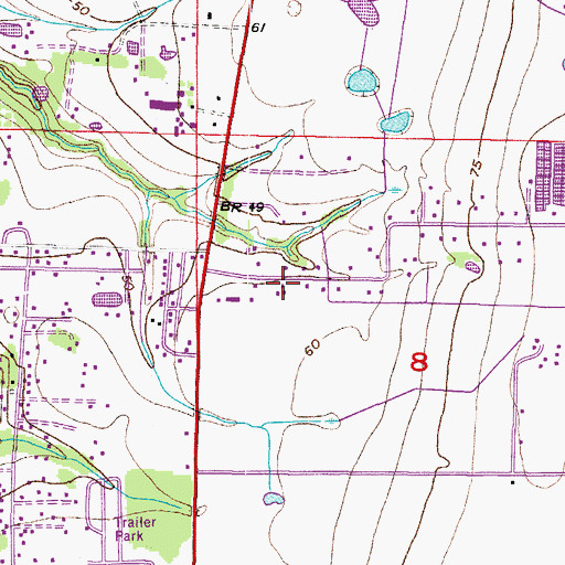 Topographic Map of Riverview Country Estates, FL