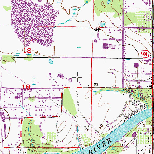 Topographic Map of Riverwood Oaks, FL