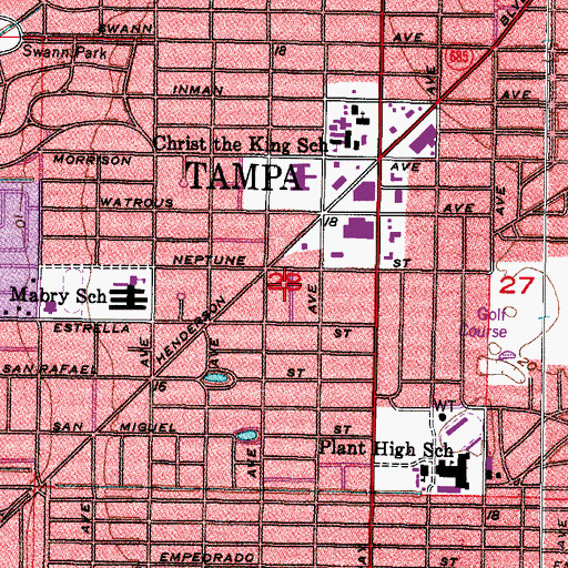 Topographic Map of Roberts, FL