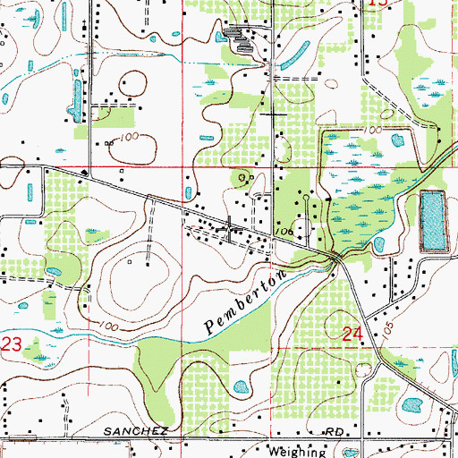 Topographic Map of Roberts, FL