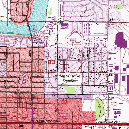 Topographic Map of Robles Heights, FL